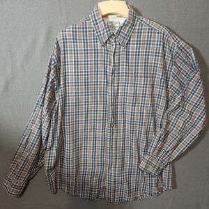 Wrangler Timber Creek Mens Button Up Plaid‎ Long Sleeve Shirt Size Large